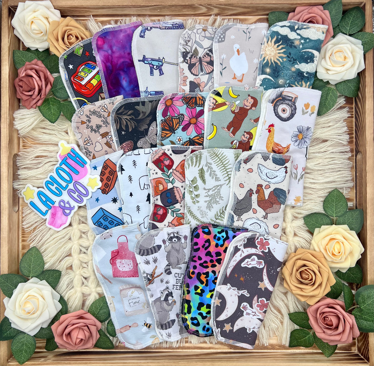 Mystery Print Velour Wipes
